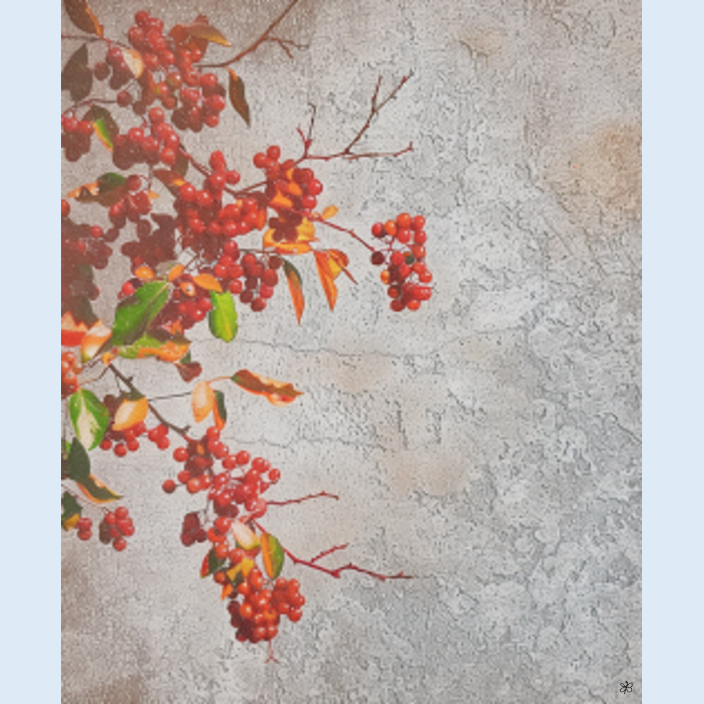 wild berries on wall #11