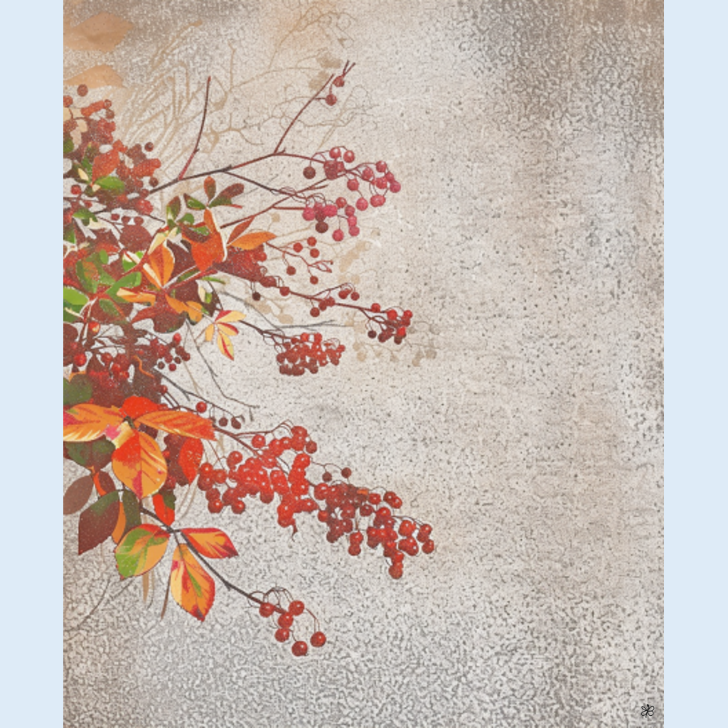 wild berries on wall #6