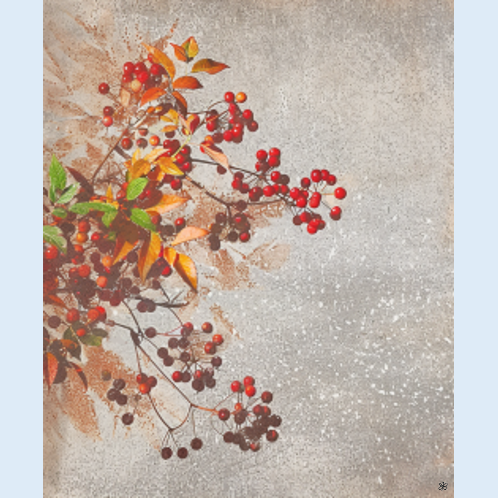 wild berries on wall #8