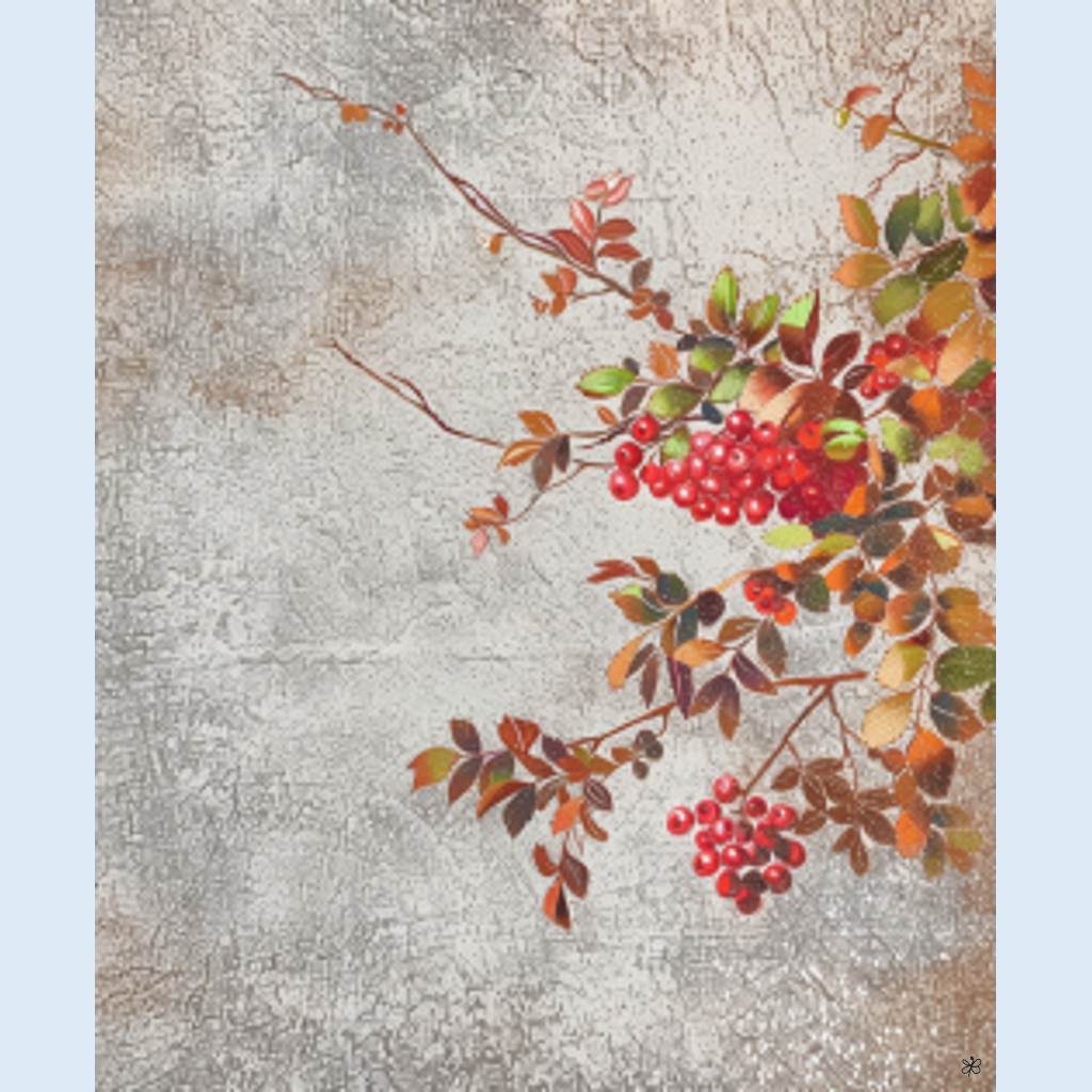 wild berries on wall #2