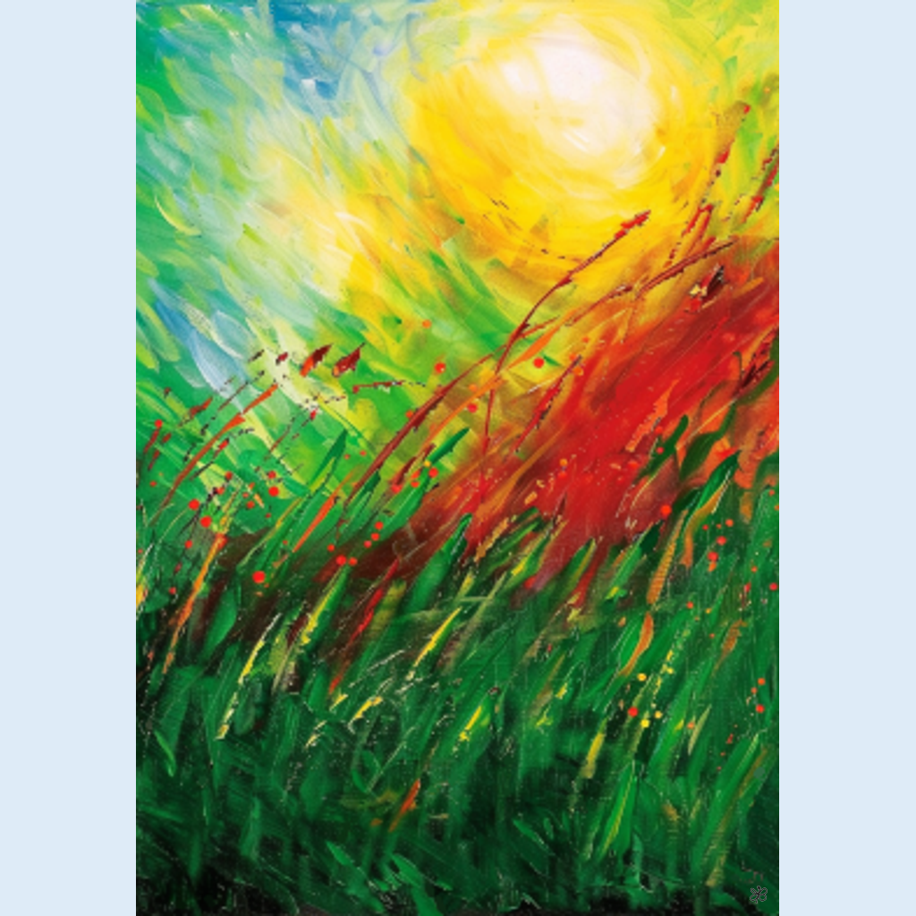 sun rays green grass #2