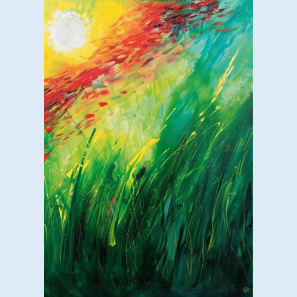 sun rays green grass #5