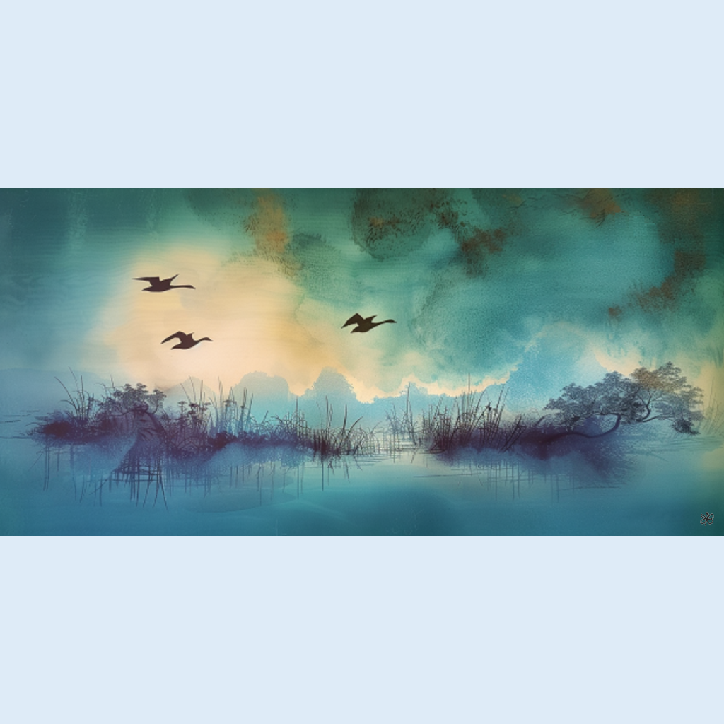 swans silhouette #5