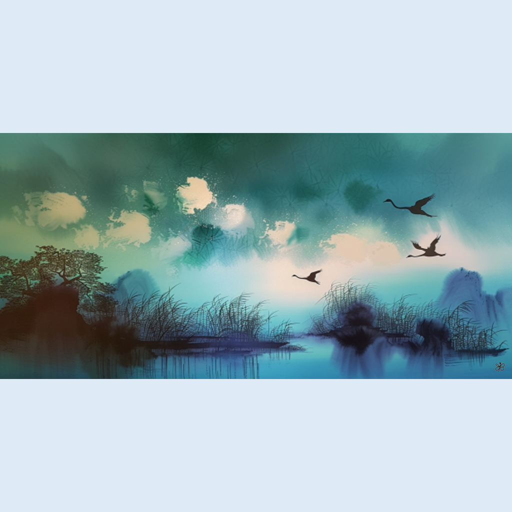swans silhouette #10