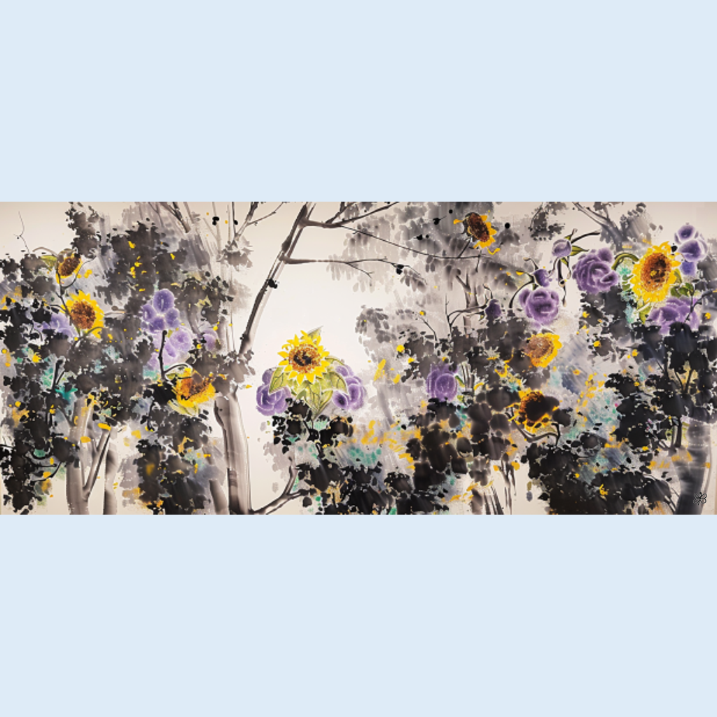 sunflowers in forest #6