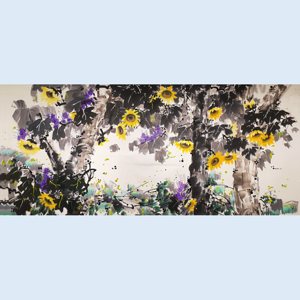 sunflowers in forest #4