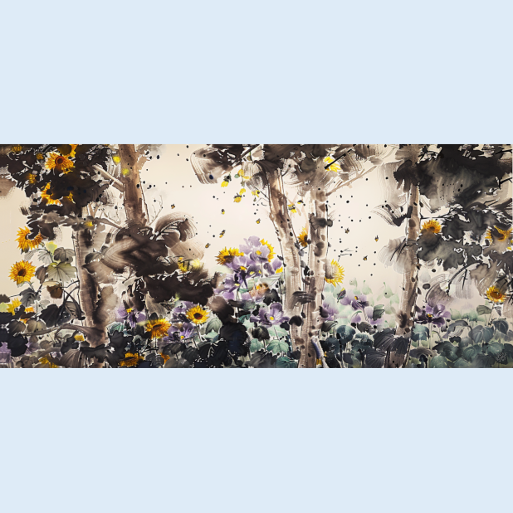 sunflowers in forest #3