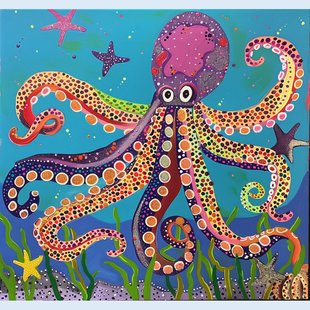 purple octopus #12