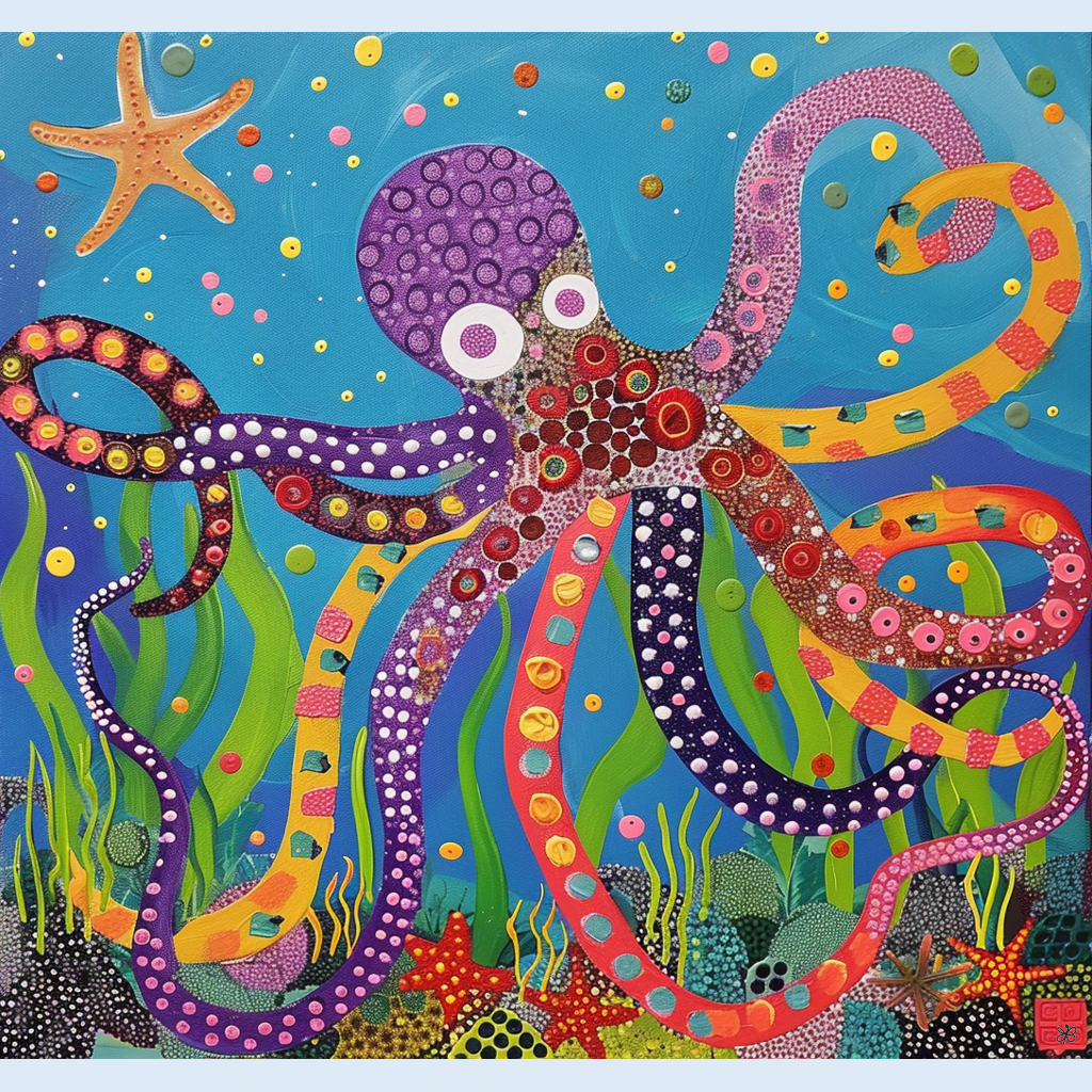 purple octopus #9