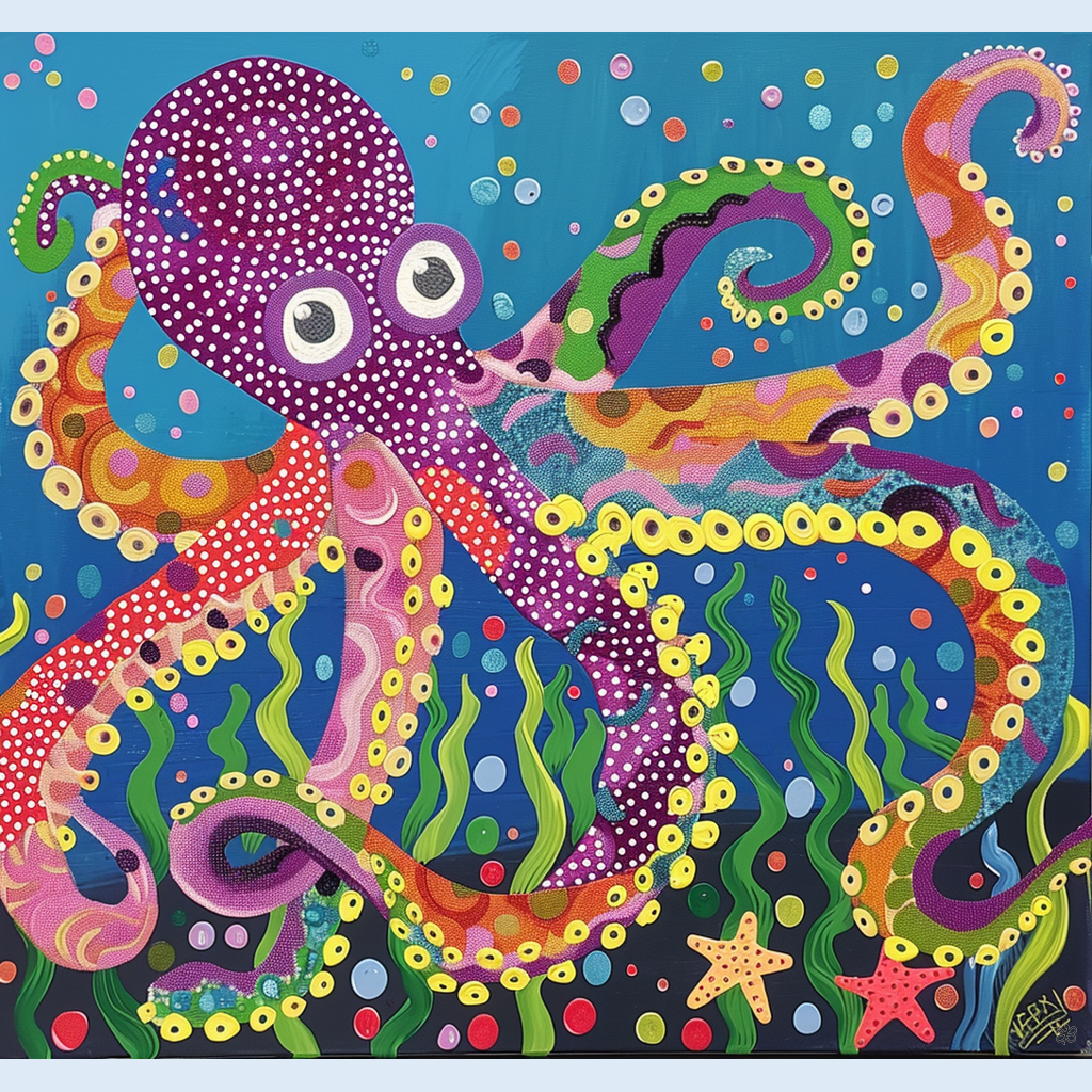 purple octopus #7