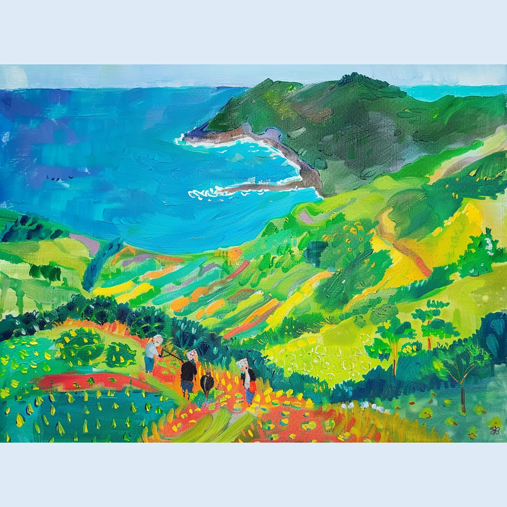 people on hills #3