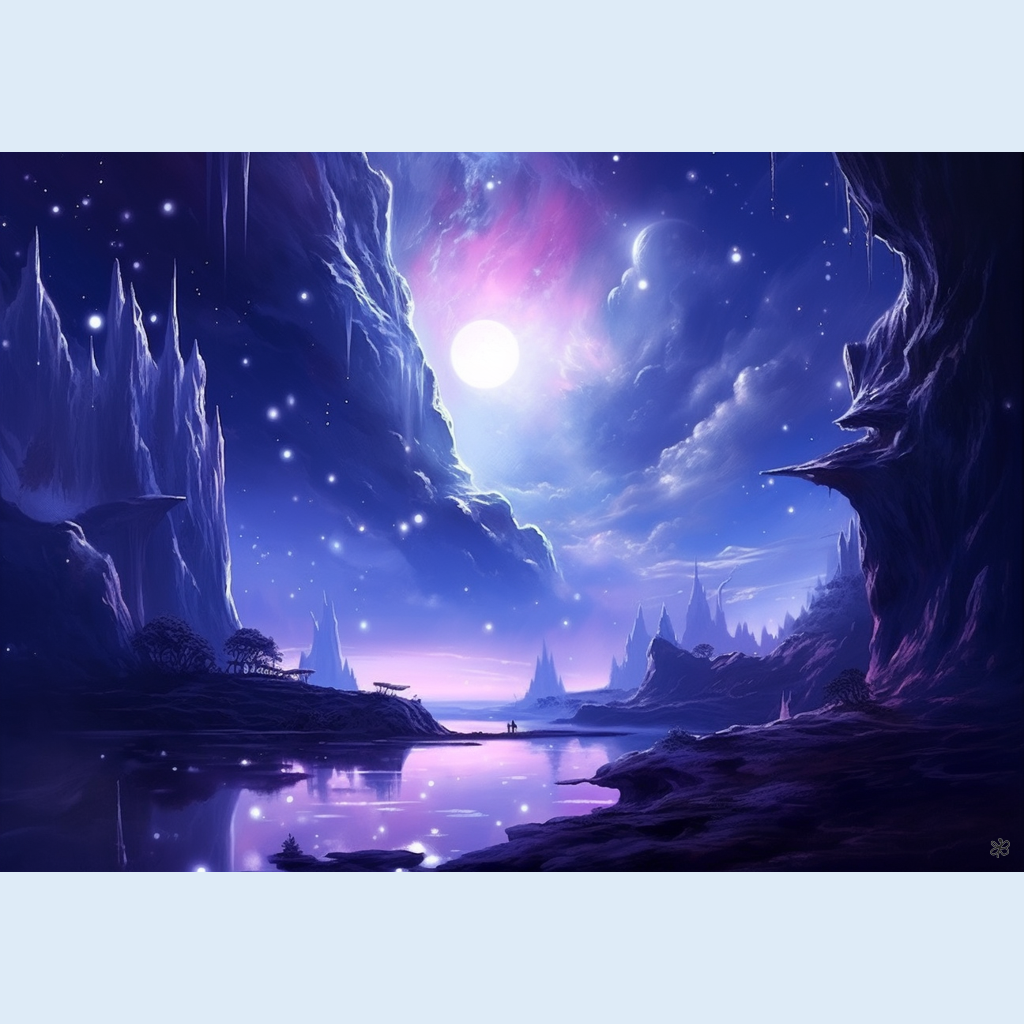blue moon and stars #5