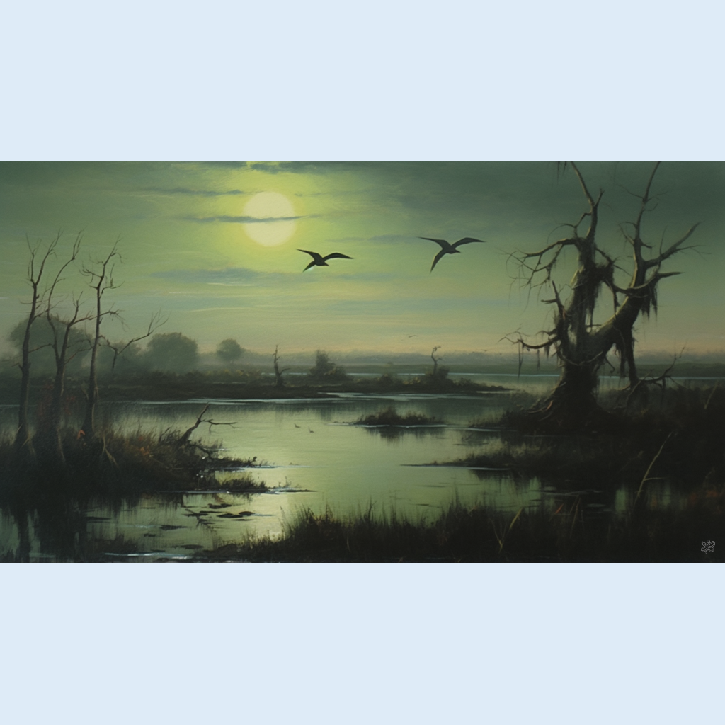 birds over marsh #1