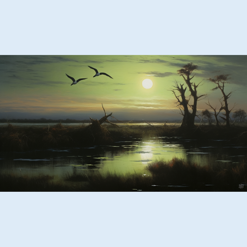birds over marsh #9