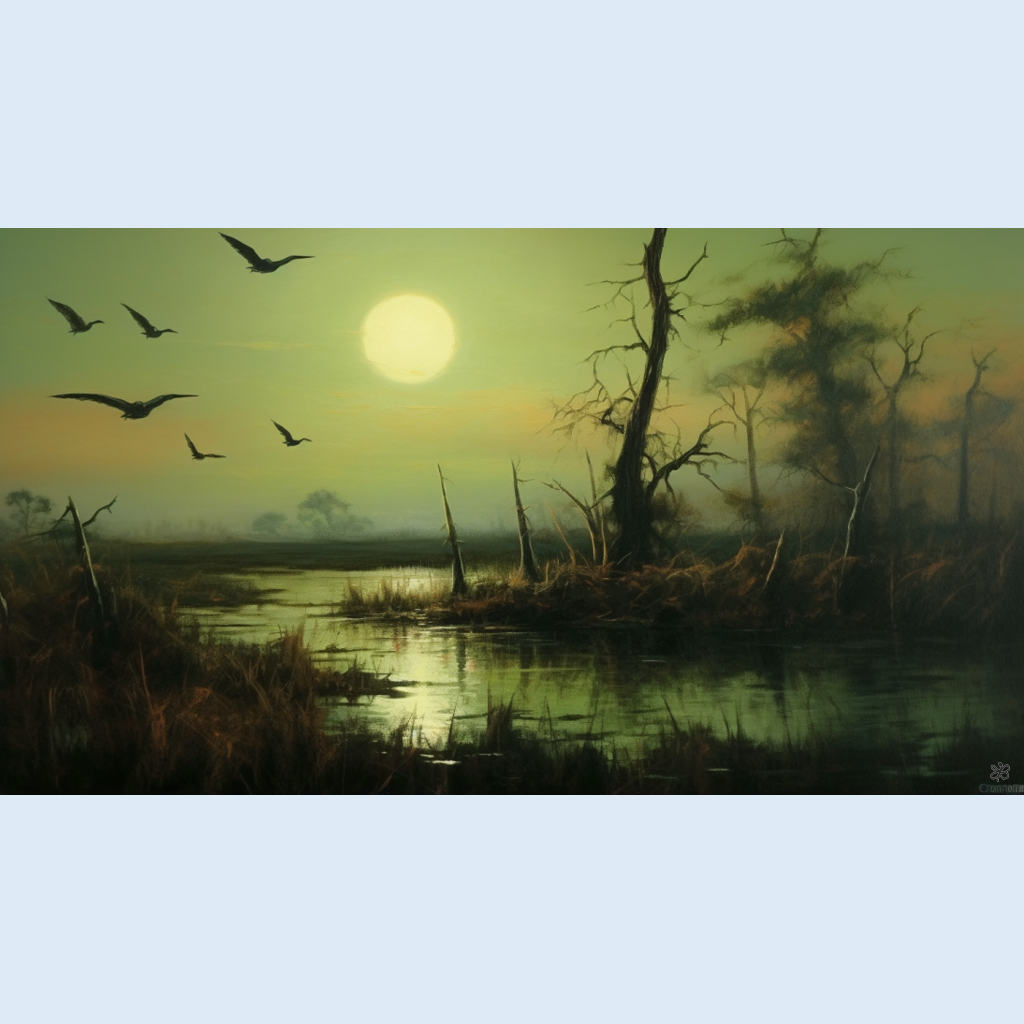 birds over marsh #12