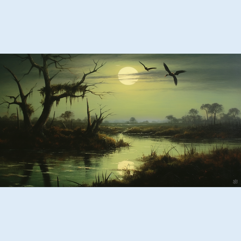 birds over marsh #8