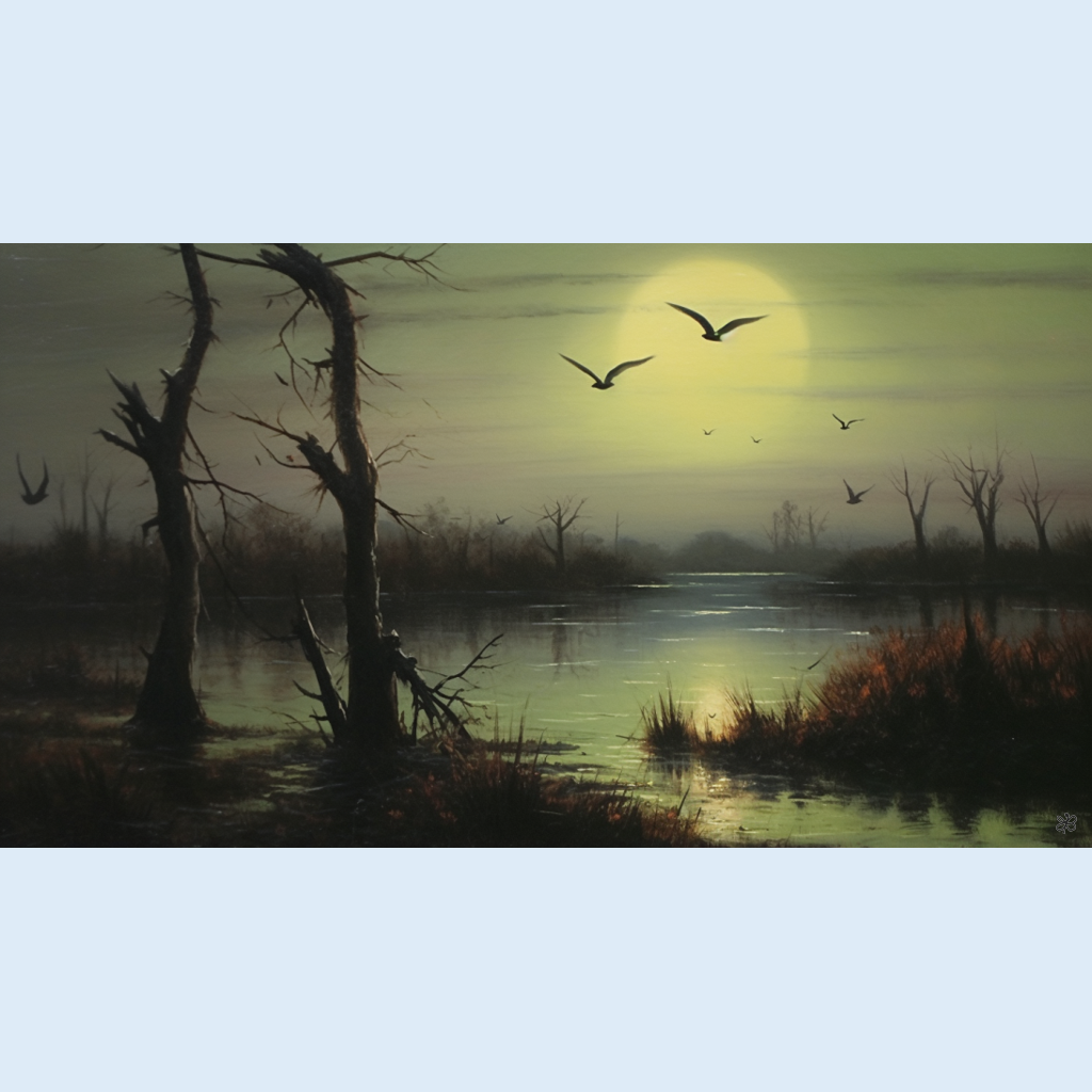 birds over marsh #11