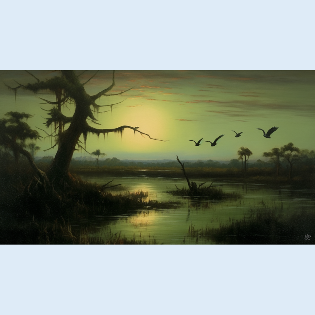 birds over marsh #5