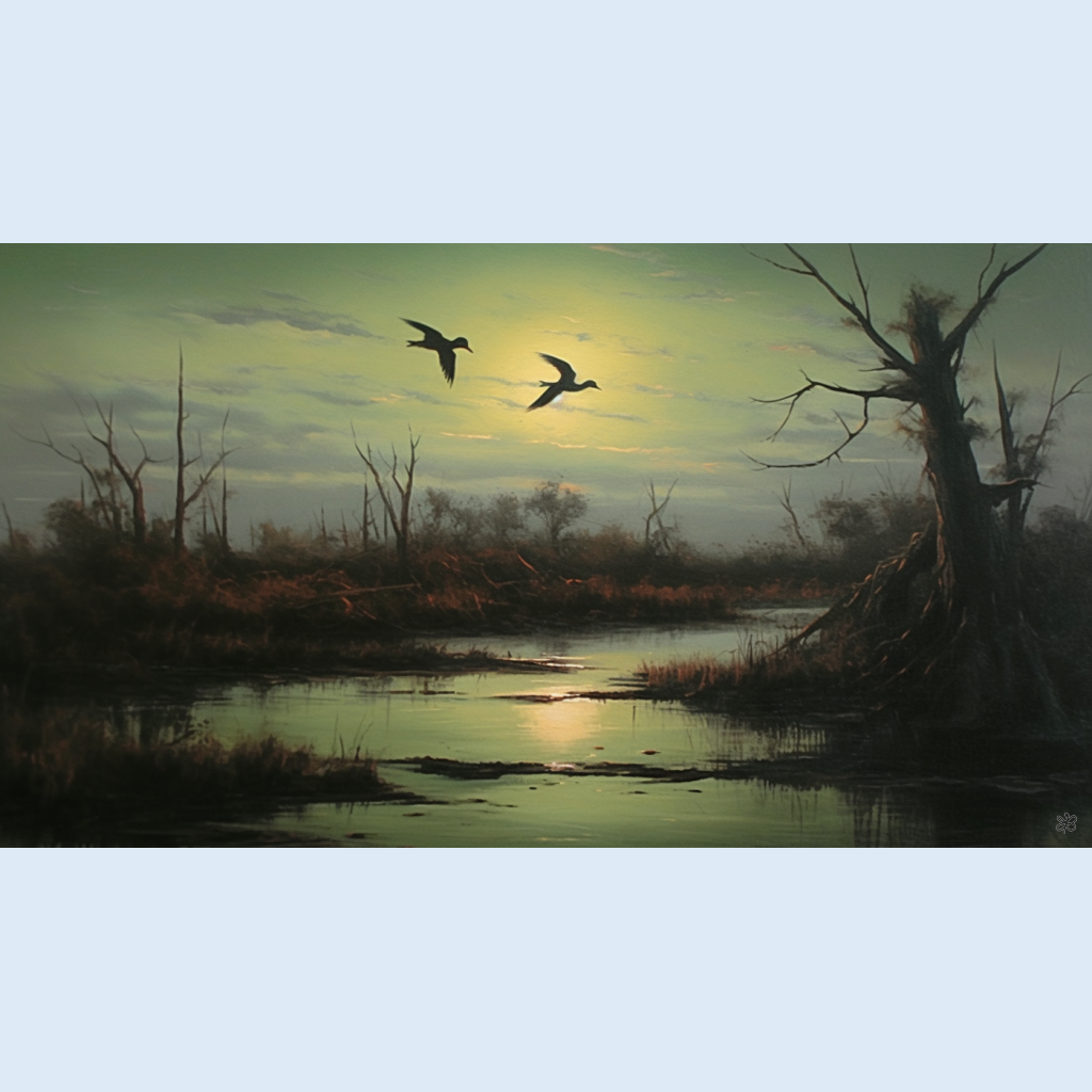 birds over marsh #7