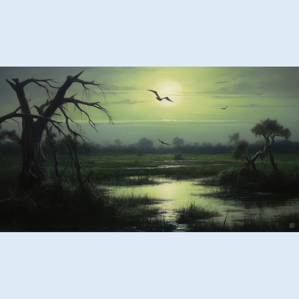 birds over marsh #15
