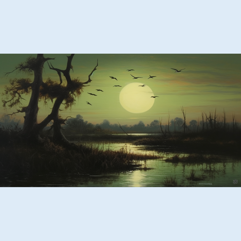 birds over marsh #14