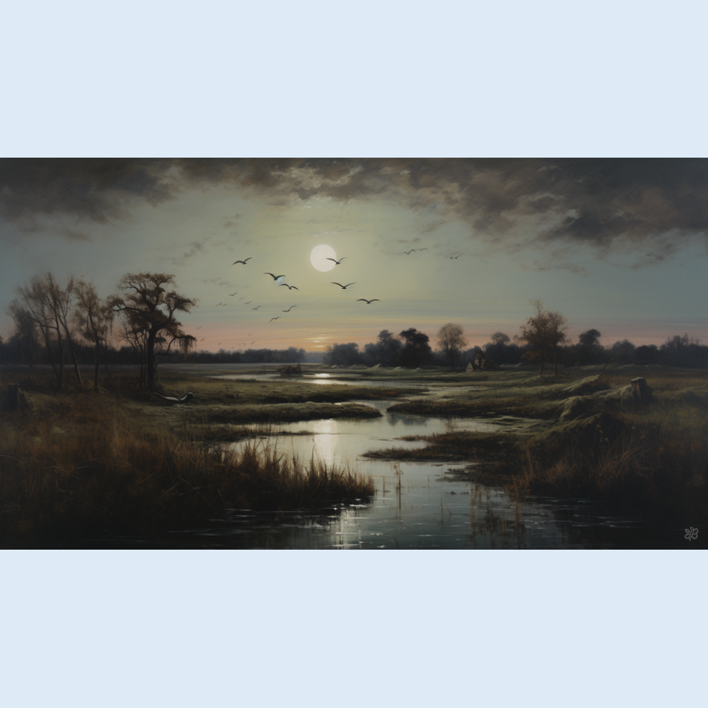 birds over marsh #24