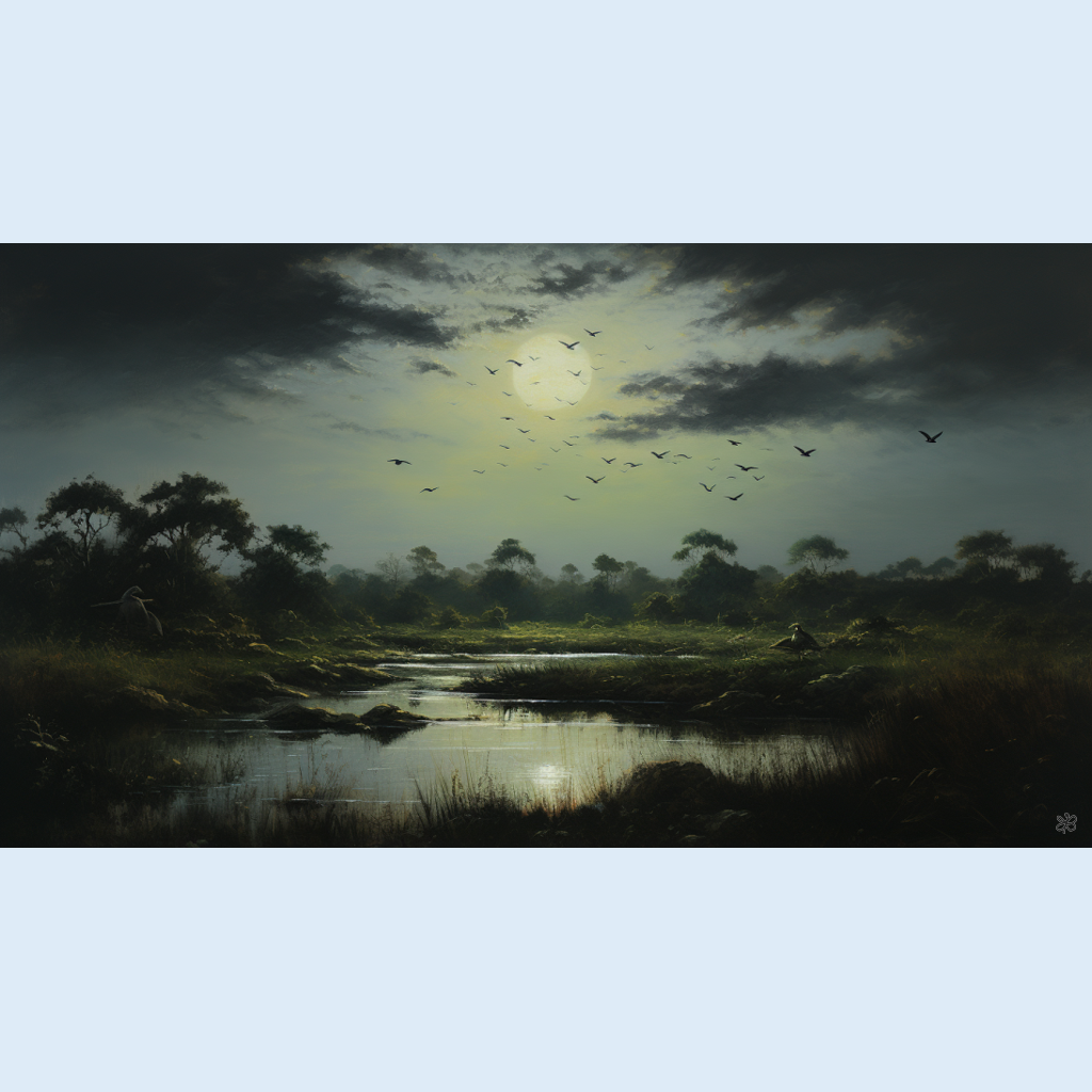 birds over marsh #21