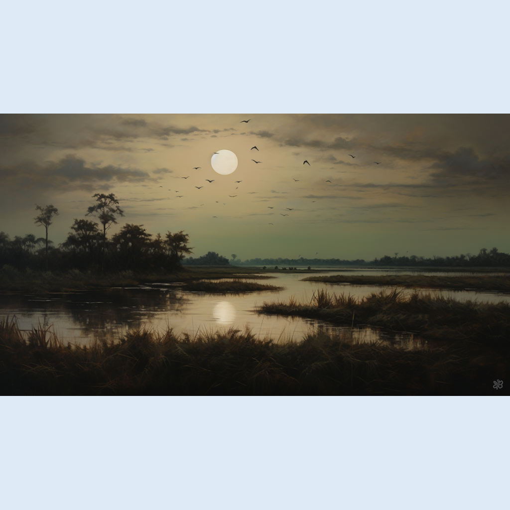 birds over marsh #30