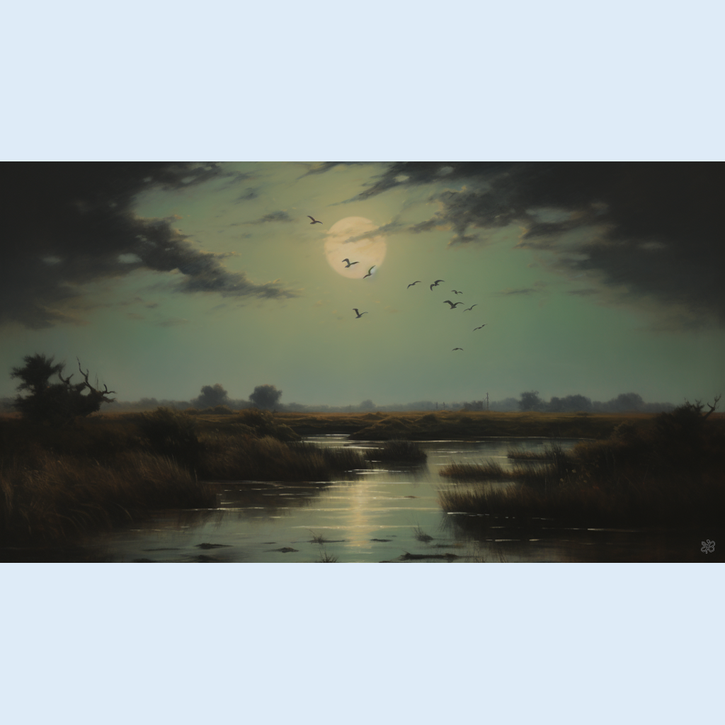 birds over marsh #29