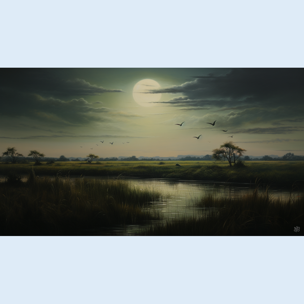birds over marsh #25