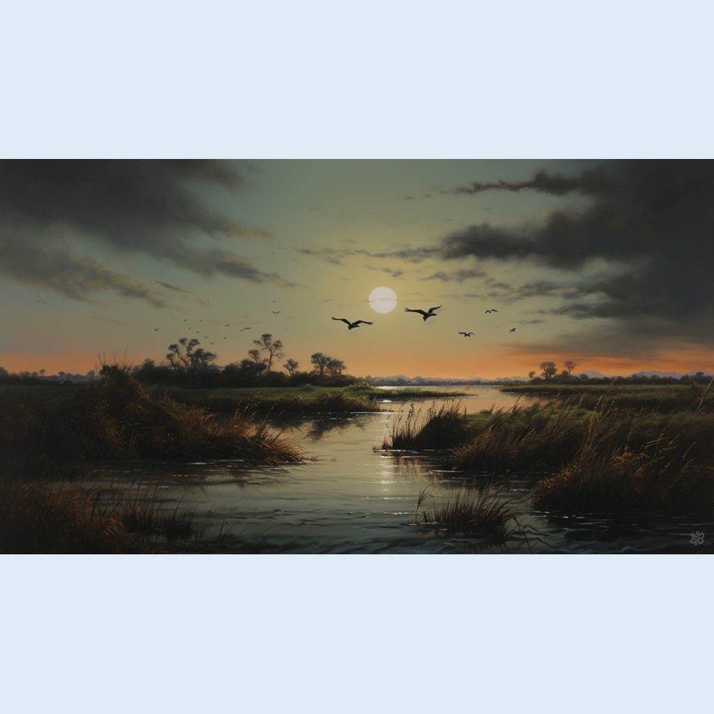 birds over marsh #27