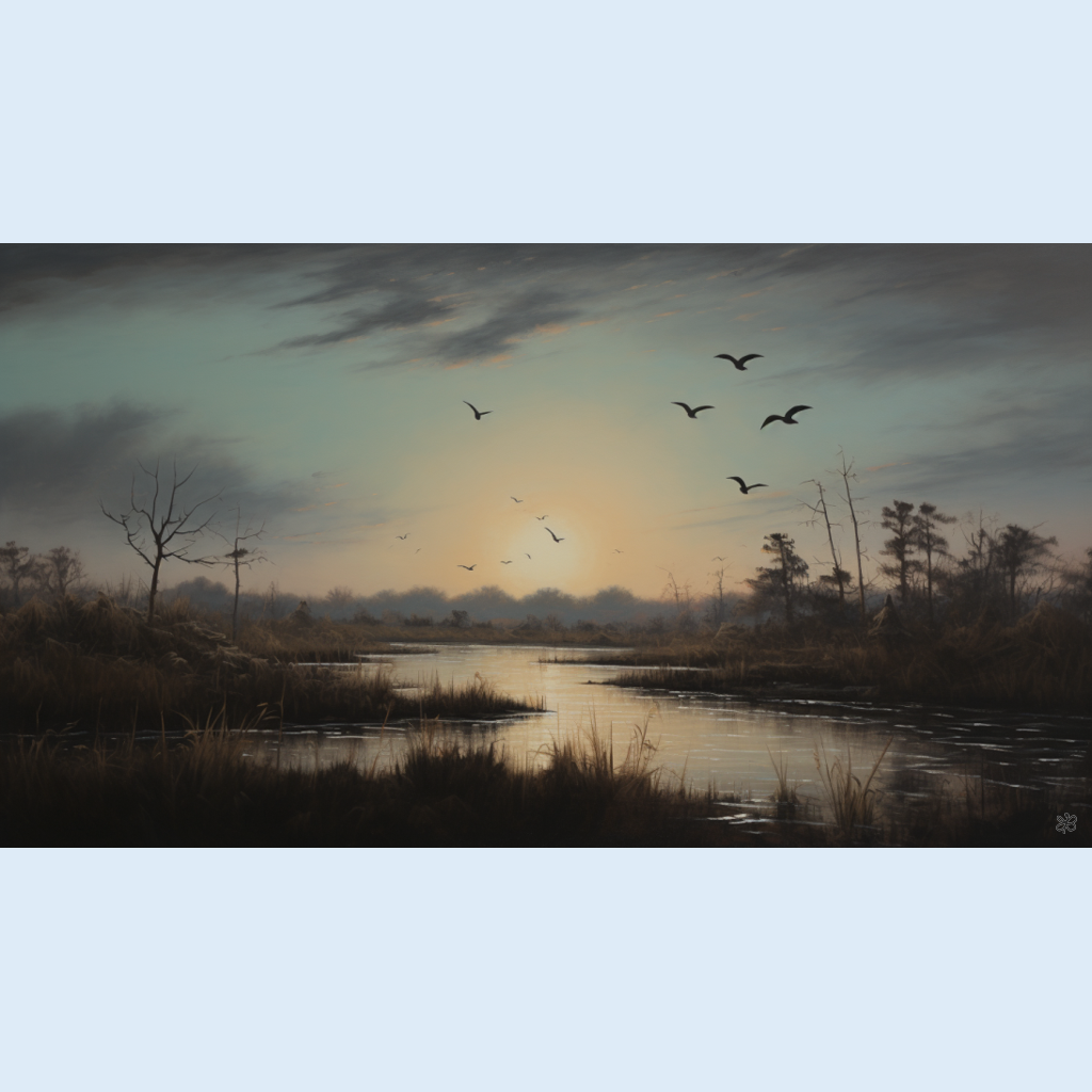 birds over marsh #28