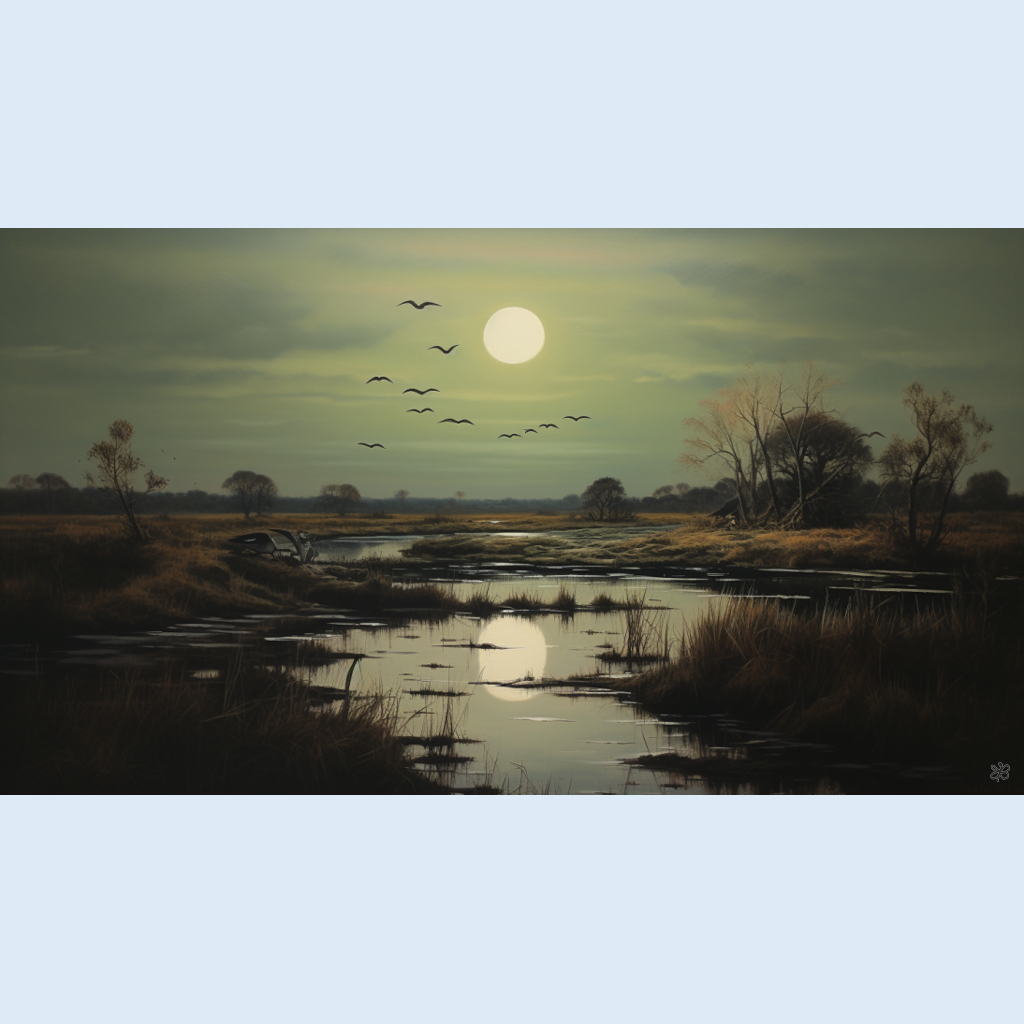 birds over marsh #31