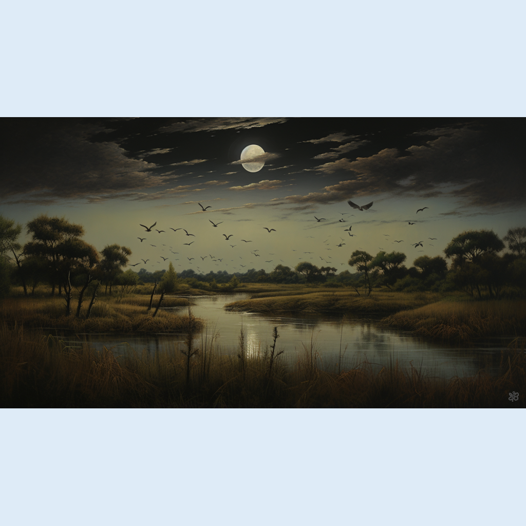 birds over marsh #20