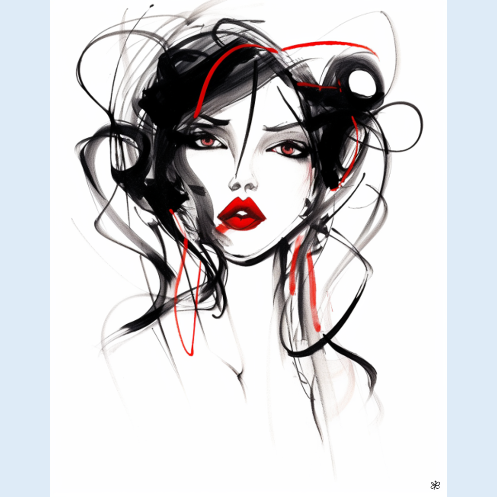 woman in red #5