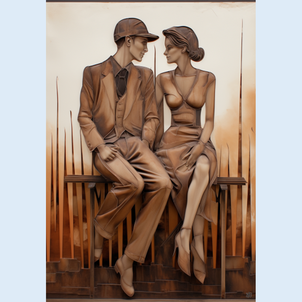 a man and a woman near a bridge #10