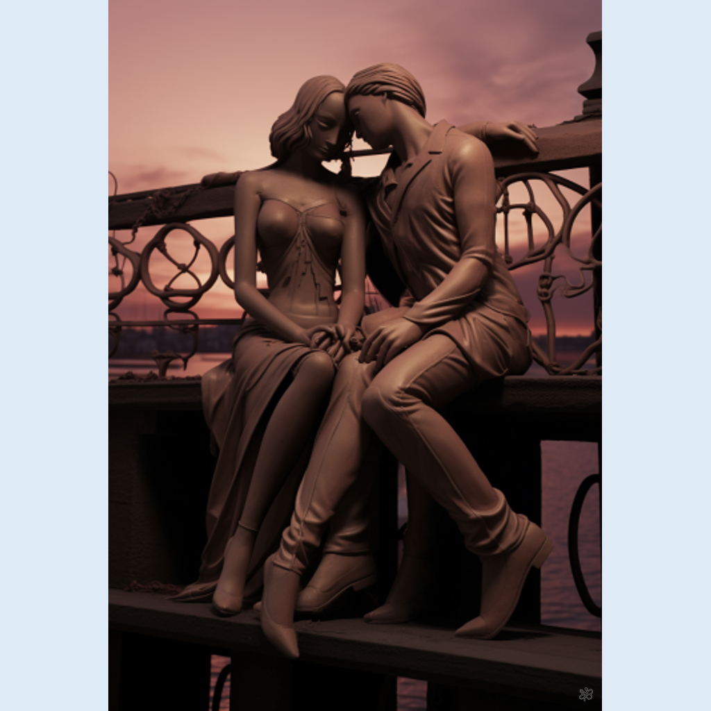 a man and a woman near a bridge #4