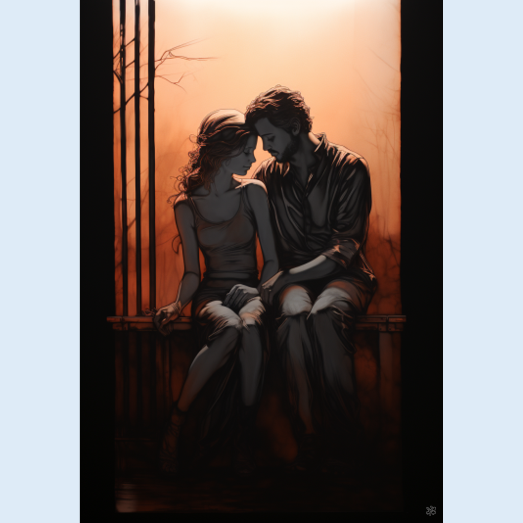 a man and a woman near a bridge #9