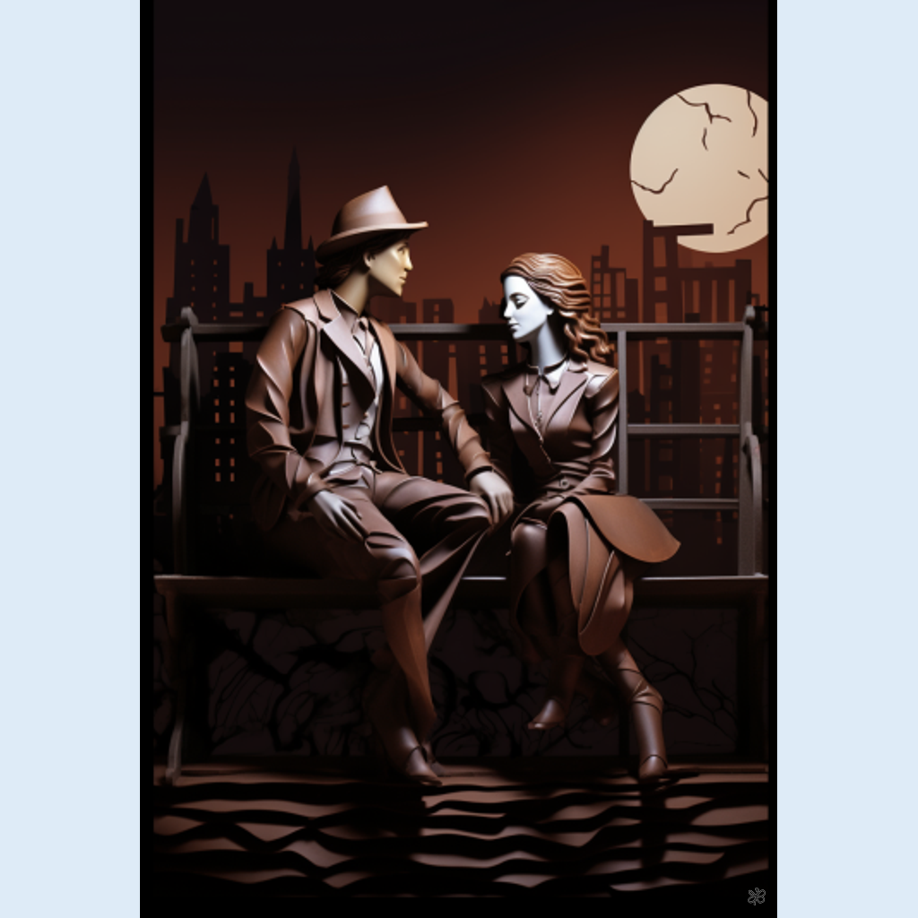 a man and a woman near a bridge #15