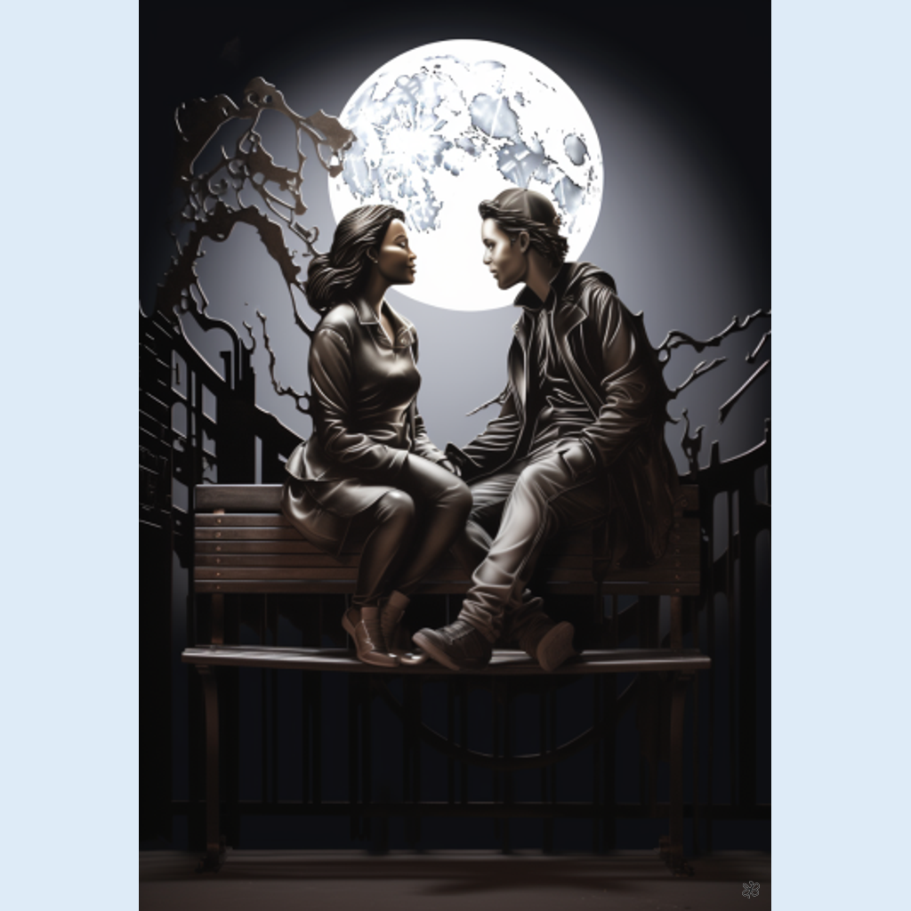 a man and a woman near a bridge #16