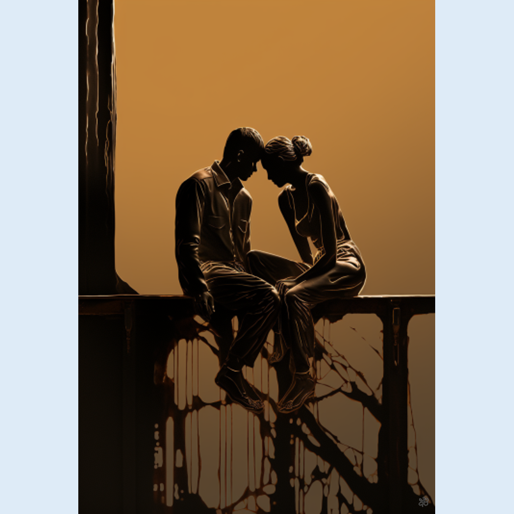 a man and a woman near a bridge #7