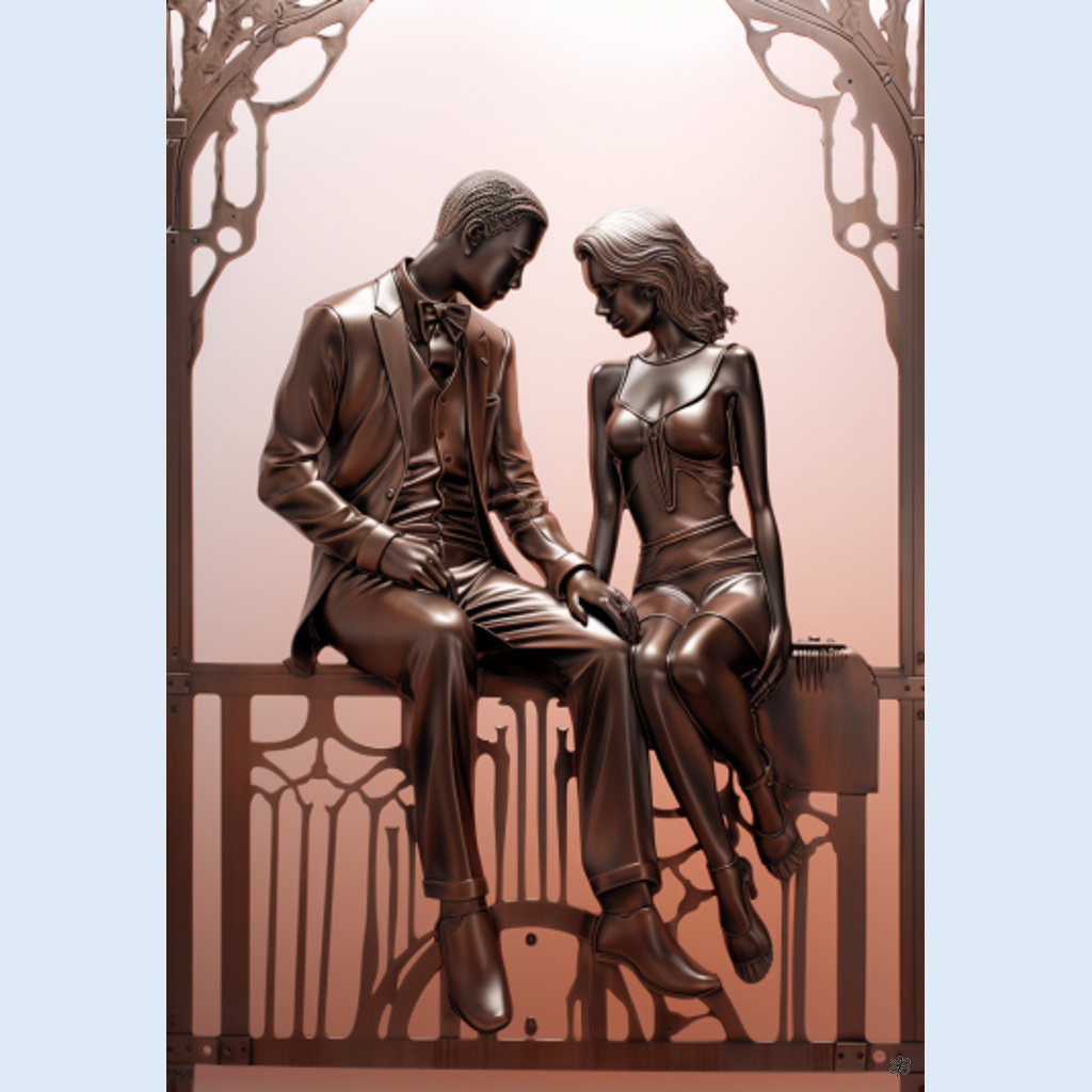 a man and a woman near a bridge #3