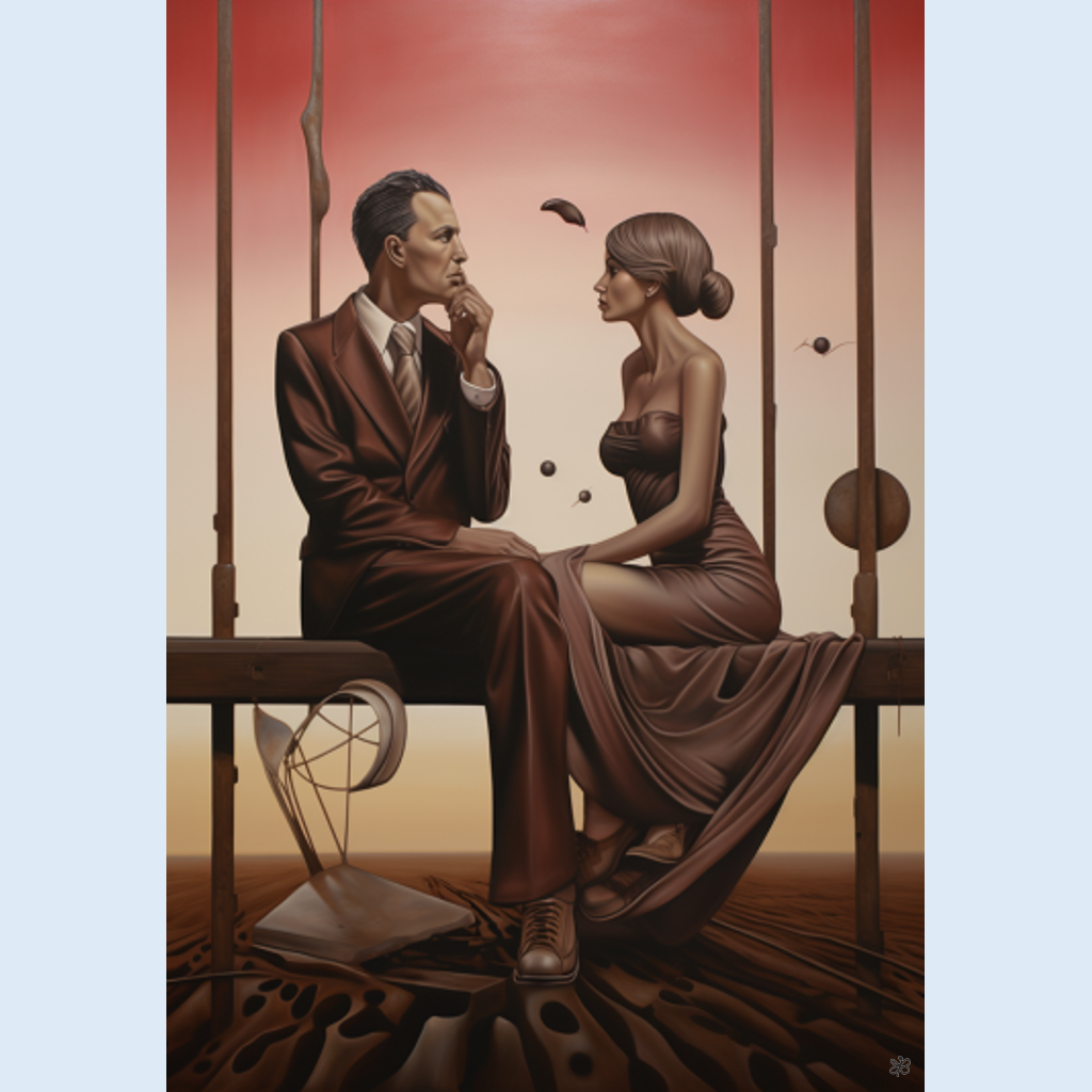 a man and a woman near a bridge #8