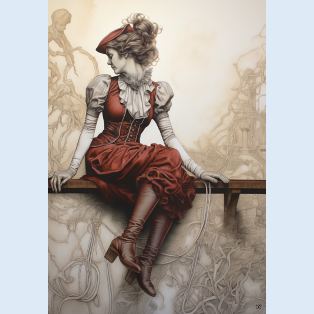 woman on fence #3