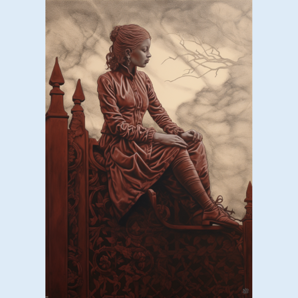woman on fence #4