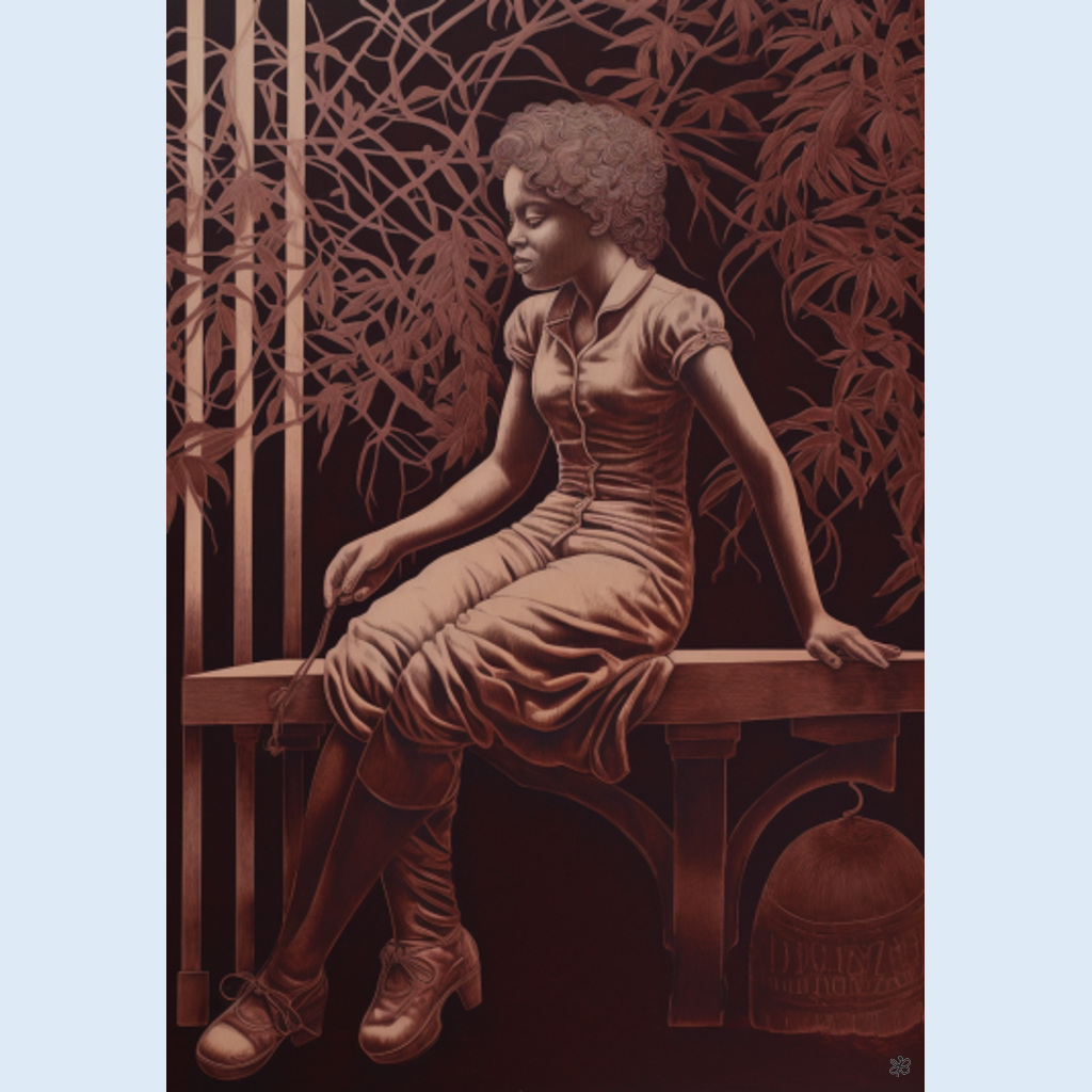 woman on fence #16