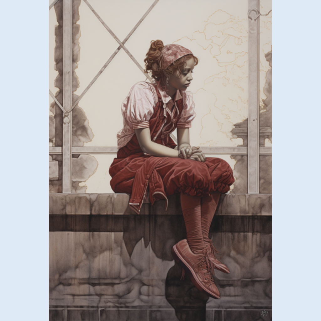 woman on fence #11