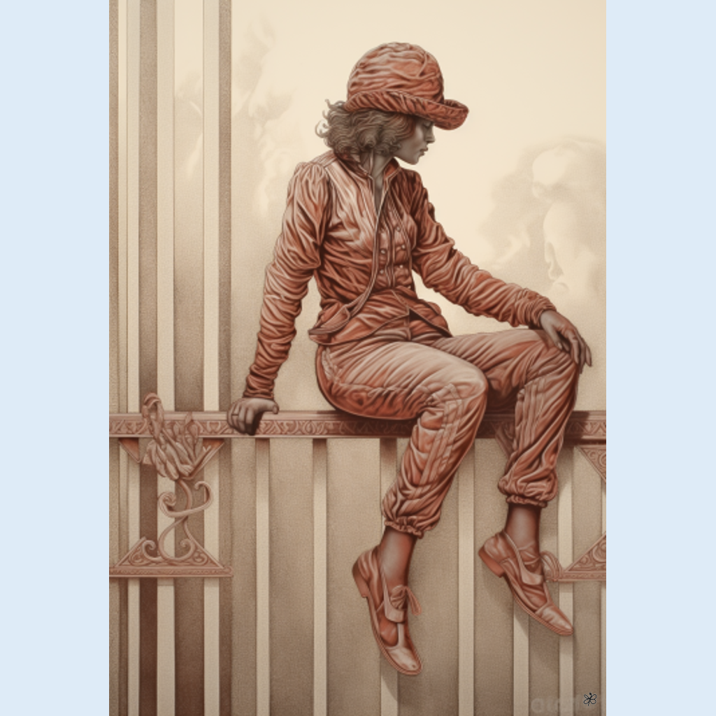 woman on fence #8