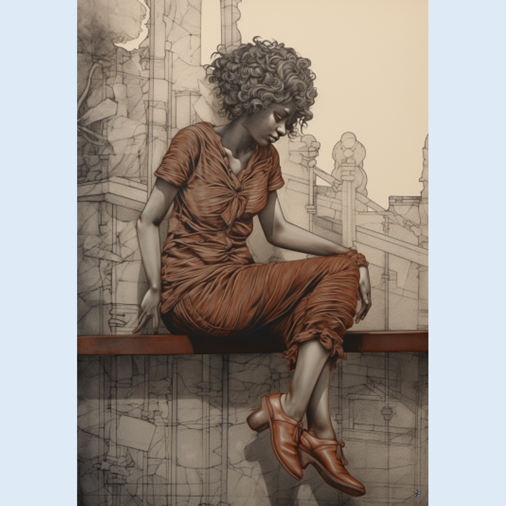 woman on fence #13