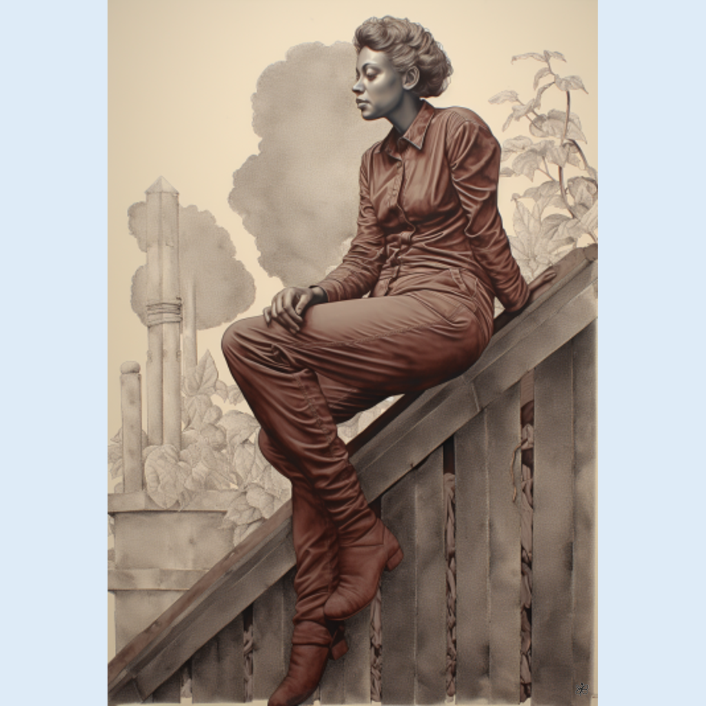 woman on fence #6